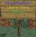 Insanity Run info sign